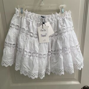 BNWT Charo Ruiz IBIZA 1989 white lace skirt